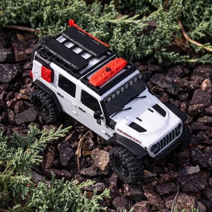 Axial 1/30 SCX30 Jeep Wrangler JLU 4X4 RTR Rock Crawler, White | Brushed, Battery & Charger Included, AXI-2261T2 - color: White
