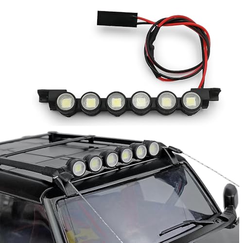 MOHERO RC Car Light Bar Kit 6 LEDs Body Shell Roof Lights for 1/18 TRX4M Bronco RC Crawler Car Upgrade Part