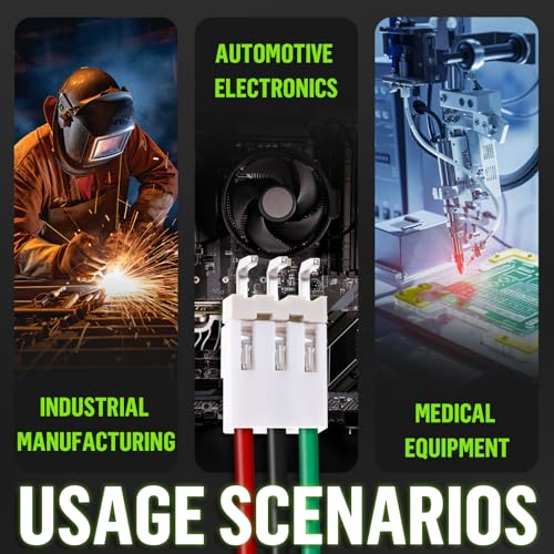 15 Sets/60 Pcs JST VH SMT 3.96mm 3 Pin 22AWG Silicone Connector Kit | Premium Automotive Wiring, Heavy Duty Terminals, Reliable Circuit Board, High Temperature Housing, Easy Project Assembly - size: 3-Pin, style: JST-VH-SMT