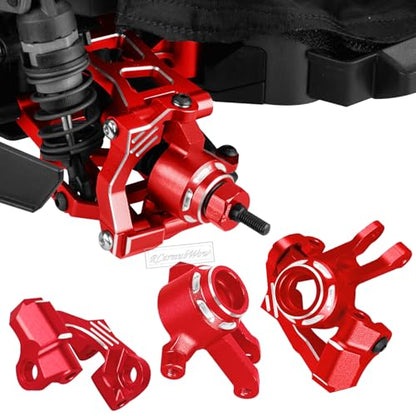 RC Upgrade Parts for Mini Slash 4X4,Mini Rally VXL Ford RS200(#108164-1#108046-1),RC Driveshafts CVD,A Arms,Caster Block Set,Steering,Turnbuckles Links,Dirt Resist Guard Cover,Red - color: Red(1set)