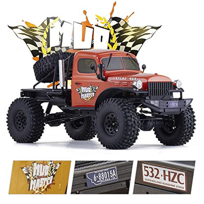 BEEZRC RocHobby 1/10 Atlas RC Crawler, 4WD with Lighting, 2.4GHz RC Rock Truck, Off Road Hobby Grade, Remote Control Car for Adults, Need to Complete with Battery (Red) - color: Orange