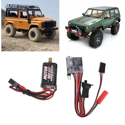 Alomejor Brushless Motor and Esc 30A Brushed ESC, Electric Speed Controller with Brake Red JST Power Connector for 1/16 1/18 /24 RC Cars Boats (53T)