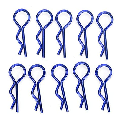 Qiilu Durable RC Body Clips for 1/5 1/6 /8 /10 RC Car - 10Pcs Metal Shell Clip Pins, Teardropshaped Pull Tabs (Blue) - color: Blue