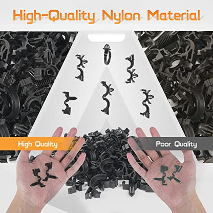 OTUAYAUTO 60PCS Automotive Wire Loom Clips Assortment - 6 Different Sizes Car Wire Harness Routing Clips Kit, Replacement for Honda GM Mazda - size: 60Pcs 6 Sizes Clips for Honda GM Mazda