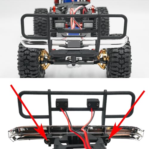 Front Bumper with LED Lights Body Protection forTRX4M K10 | 1/18 Scale RC Crawler Car Upgrades