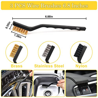 TTRCB 27Pcs Car Detailing Kit, Car Detailing Brush Set, Auto Detailing Drill Brush Set, Car Detailing Brushes, Car Wash Kit, Car Accessories, Car Cleaning Tools Kit for Interior, Exterior, Wheels - size: 27pcs
