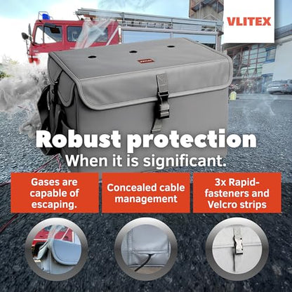 Lithium Battery Storage Box XL (Extra Large) | Engineered in Germany | Fireproof E-Fiberglass & Silicone Fabric | Certified Lipo Safe Bag Container