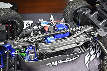 Carbon Fibre Chassis Brace For Traxxas 1/8 4WD Sledge Monster Truck 95076-4 - 1Pc Set Black