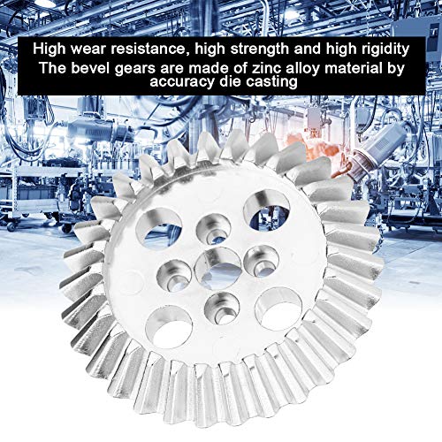 Bevel Gear Set, Mechanical Gears 2 Sets Bevel Gear Zinc Alloy + Aluminum Bearing 22mm Industrial Robot Parts for FRC