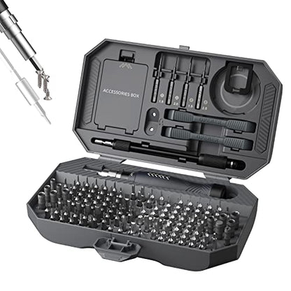 JAKEMY 164 in 1 Precision Screwdriver Set, Laptop Screwdriver Kit, Professional Computer Screwdriver Repair Tools with T5 T6 Torx Screwdriver Bit for MacBook, iPhone, PC, RC, PS5, Watch, Xbox, DIY - color: Fo164 Precision Screwdriver Set