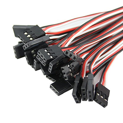 20pcs 7.87inch 20cm 200mm Male to Female JR Plug Servo Extension Lead Wire Cable for RC Quadcopter Airplane