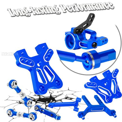 RC Upgrades Part for 1/18 LaTrax Teton,Chassis,A Arms,Drive Shaft Axles,Caster Block,Steering Blocks,Rear Stub Axle Carriers,Links,Differential Housing,Shocks,Shock Tower,Body Mounts,Navy Blue - color: (Navy Blue)