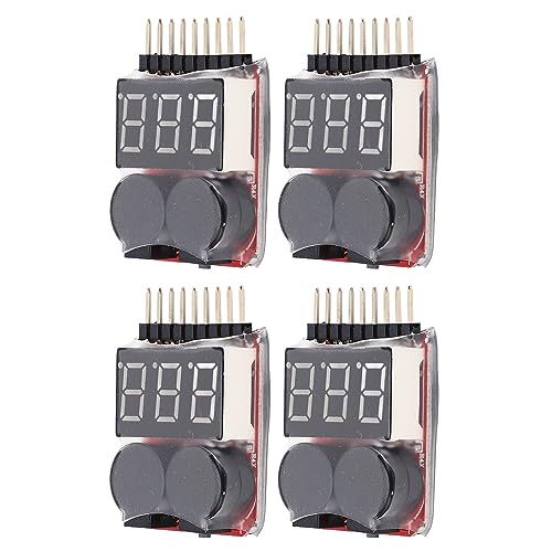 Alomejor Low Voltage Buzzer Alarm Battery Voltage Checker Real Time Viewing for RC Battery Maintenance
