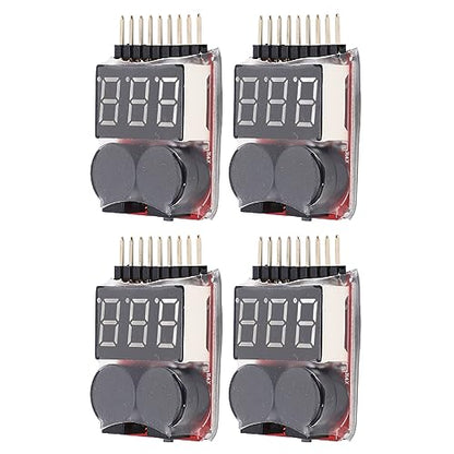 Alomejor Low Voltage Buzzer Alarm Battery Voltage Checker Real Time Viewing for RC Battery Maintenance