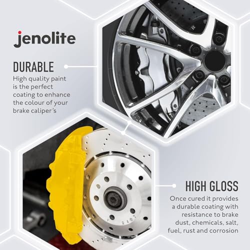JENOLITE Brake Caliper Paint Aerosol, Yellow 1x13.5oz | Brake Caliper Paint, Durable High Gloss Finish High Heat Spray Paint, Restore - color: Yellow