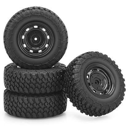 RC Wheels and Tires, daitoku 5mm Hex Off-Road RC Car Tires for MN99S MN98 1/16 WPL C24 B36 JJRC Q60