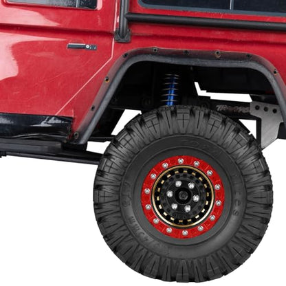 RC 1.9”Wheel Rims for 1/10 SCX10 90046 AXI03007 TRX4 TRX6 VS4-10 Gen7 Gen8 MST CFX D90 RC Crawler,1.9 Beadlock Super Heavy Brass & Aluminum Deep Dish Wheel Rims(4PCS) Black&Gold - color: Silver/4pcs