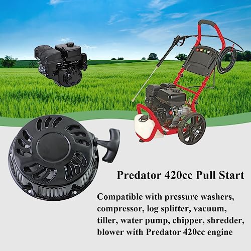 KIKITE Pull Start Recoil Starter Compatible with Harbor Freight Predator 420cc 13HP Engine Pull Start Assembly Pressure Washer Water Pump Replacement Parts 60340 60349 - size: Predator 420cc