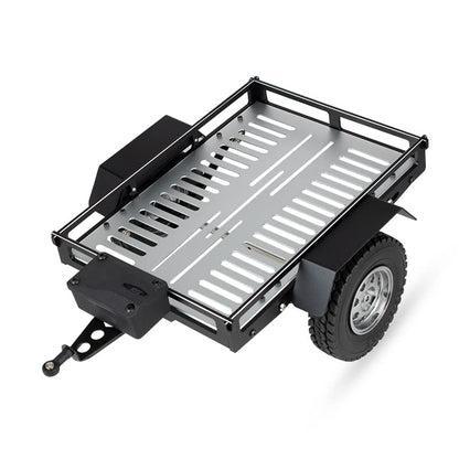 KYX Racing Aluminum RC Cars Trailer Heavy Duty Truck and RC Rock Cars Trailer for 1/10 RC Crawler Car Axial SCX10 II III TRX4 TRX6 D90 Gen7 Gen8