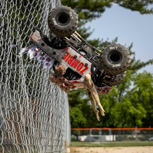 Losi 1/18 Mini LMT Zombie 2S 4X4 RTR Brushed Monster Truck Battery & Charger Included Red LOS01026T4 - color: Red