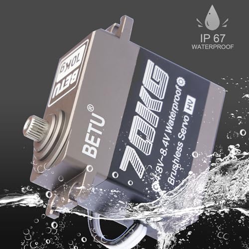 70KG Servo Motor High Torque Metal Gear for 1/5 1/6 1/8 1/10 RC Car | Waterpoof, Standard Size, Quiet, Great digital Servo for RC Robot Boat - style: 180-Grey