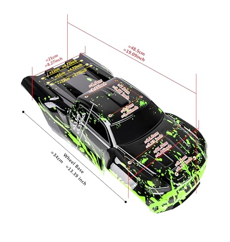 Custom Body Compatible for Sledge 6S 4WD 1/8 Truck Shell Cover (Flag Strip) - color: Flag Strip