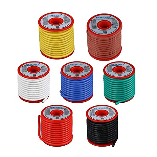 BNTECHGO 12 AWG Silicone Wire Kit 7 Color Each 25ft Stranded Tinned Copper | Flexible 12 Gauge Stranded Wire Silicone Rubber Insulation For RC Models, Drone, Robot, Battery, EV Charger, 3D Printer, DIY - color: 12 gauge silicone wire 7 colors, size: 12 ga