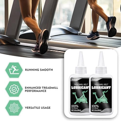 Treadmill Belt Lubricant,7oz/200ml Pure Silicone Oil with Application Tubes | High temperature resistant stable silicone lube, precision screw caps, non-toxic & odorless for most treadmill lubrication