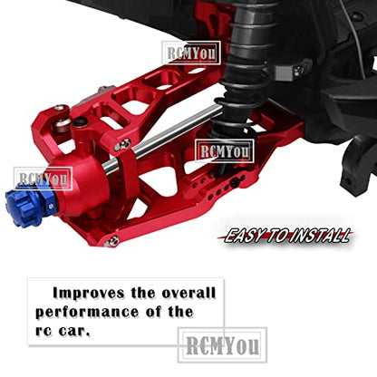 RC Caster Blocks C-hubs&Steering Blocks&Carriers Stub Axle Upgrade Parts for 1/10 Maxx WideMaxx,Aluminum RC Hops Up for Monster Truck Mode #89086-4,#89076-4,Replace #8932,8937,8952 Red