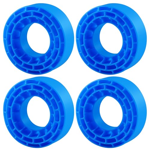 1.3" Silicone Rubber Insert Foam fit for 68-72mm*24-27mm 1.3" Tires, Ultra Soft Blue Silicone Rubber Liner for TRX4M SCX24 1/18 1/24 Crawler Tire, Replacement of Sponge Foams 4pcs (Blue)