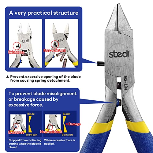 stedi 4.7-inch Model Nipper, with Ultra-thin Single-edge and Blade Case Plastic Model Tools for Gundam Repairing Plastic Model and Fixing，Blue | Sprue Cutter for Gundam Repairing Plastic Model and Fixing, Blue - style: Single-edged (Blue_for Beginners)