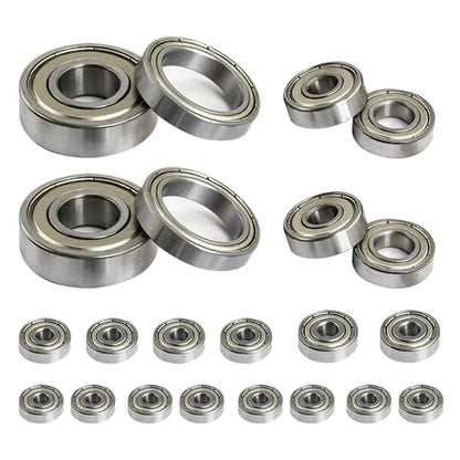 22-Pack Steel Sealed Bearing Kit - Compatible with TRX4M 1/18 RC Crawler, Full Upgrade Set to Replace Plastic Bushings for Smoother Drive & Steering