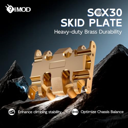 Brass Skid Plate for SCX30 RC Crawler Upgrade Parts RC Car Skid Plate for 1/30 Scale RC Crawler-20g - color: Brass