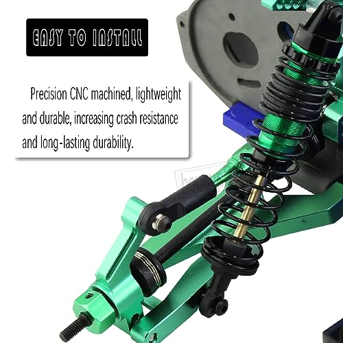 Full Aluminum Big Bore RC Shocks Absorber Damper Upgrades Part for 1/10 Slash/Stampede/Rustler/Bandit VXL 4X4 2WD,Front Rear Assembled Full Metal Shocks,4PCS Green - color: Green/4pcs