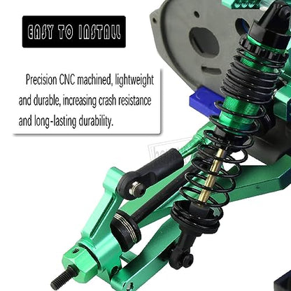 Full Aluminum Big Bore RC Shocks Absorber Damper Upgrades Part for 1/10 Slash/Stampede/Rustler/Bandit VXL 4X4 2WD,Front Rear Assembled Full Metal Shocks,4PCS Green - color: Green/4pcs