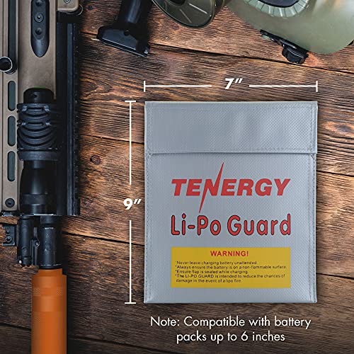 Tenergy 2 Pack Lipo Bags, Fire Retardant Lipo Battery Bag for Charging and Storage, 7x9inches - size: 2x Medium 7x9in