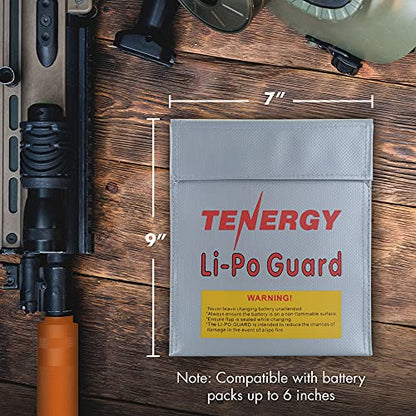 Tenergy 2 Pack Lipo Bags, Fire Retardant Lipo Battery Bag for Charging and Storage, 7x9inches - size: 2x Medium 7x9in