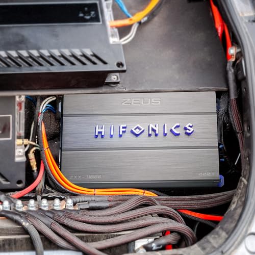 Hifonics Zeus ZXX 3200 Watt Max Class D Monoblock Car Audio Amplifier Amp with Bass Knob and Remote, Variable Crossovers, ZXX-3200.1D, Silver - style: 3200 Watt Monoblock