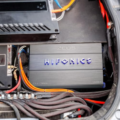 Hifonics Zeus ZXX 3200 Watt Max Class D Monoblock Car Audio Amplifier Amp with Bass Knob and Remote, Variable Crossovers, ZXX-3200.1D, Silver - style: 3200 Watt Monoblock