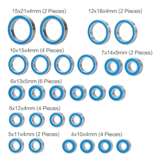 Parts For TRX4 1/10 26Pcs Wheels Axle Sealed Bearing Kit RC Crawler Car Truck Model Upgrade Parts