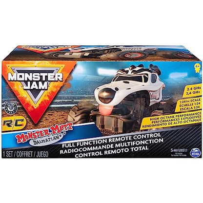 Monster Jam, Official Monster Mutt Dalmatian Remote Control Monster Truck for Boys and Girls, 1:24 Scale, 2.4 GHz, Kids Toys for Ages 4-6+ - style: Mutt Dalmatian