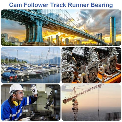 1Pcs CF8 Stainless Steel Cam Follower Needle Roller Bearing KR19 Miniature Cam Followers CF8 8x19x32.2mm - size: CF8/KR19—M8x19x32.2