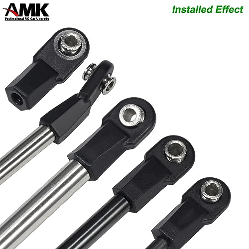 AMK SCX10 M4 RC Link Rod Ends 4mm Tie Rods Joints with 7mm Pivot Ball 1/8 1/10 Crawler Universal Building Kit for TRX6 D90 TF2 CC01 Gen7 Gen8 TRX4 Upgrades (20Pcs Bent) - color: 20pcs Bent