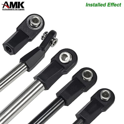 AMK SCX10 M4 RC Link Rod Ends 4mm Tie Rods Joints with 7mm Pivot Ball 1/8 1/10 Crawler Universal Building Kit for TRX6 D90 TF2 CC01 Gen7 Gen8 TRX4 Upgrades (20Pcs Straight) - color: 20pcs Straight