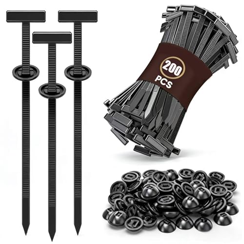 200 Pcs Automotive Nylon Cable Tie Buckles, Universal Zip Tie Clips and Fasteners for Car Bumper Repair, Fender Liner, Cable Mounts, Auto Body Tools