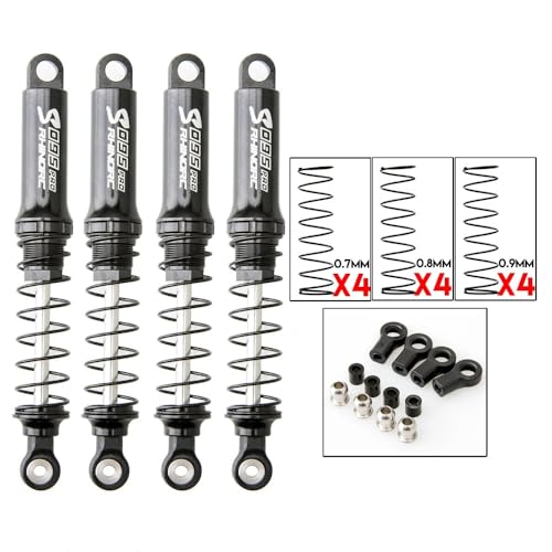RC Shock Absorber S095 Pro-P4,4PCS 95mm,1/10 Scale Adjustable Shocks for 2-4KG MOA Shafty Axial SCX10 TRX-4 Crawler Trucks Upgrade Parts(S095 Pro-P4) - color: S095 Pro-P4