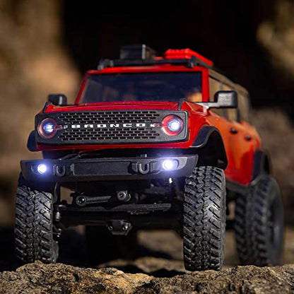 Axial RC Truck 1/24 SCX24 2021 Ford Bronco 4WD Truck Brushed RTR (Comes with Everything Needed), Red, AXI00006T1