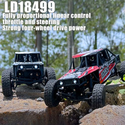 LDRC 18499 RC Climbing Car 1/18 Full Proportion Rc Offroad 4x4 Crawler Pipe Rack Vehicle Cars Model RTR (Blue) - color: Blue