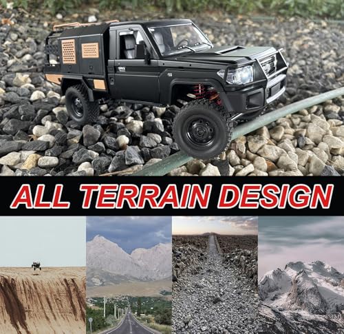 WPLDEWAN MN82S RC Rock Crawler RC Truck 4x4 1/12 Scale Toyota Land Cruiser | Remote Control Crawler Off Road Vehicle All Terrain Full Proportional 280 Motor Upgraded Chassis Adult
