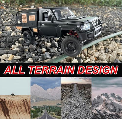 WPLDEWAN MN82S RC Rock Crawler RC Truck 4x4 1/12 Scale Toyota Land Cruiser | Remote Control Crawler Off Road Vehicle All Terrain Full Proportional 280 Motor Upgraded Chassis Adult
